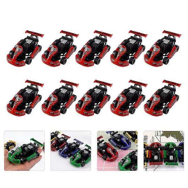 10 delar Mini Kids Pull Back Billeksaker Kreativa Billeksaker