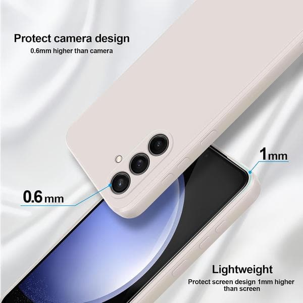 Silicone Case Compatible with Samsung Galaxy S23 FE, Full Body Silky Soft Phone Case with Camera Protection, Shockproof Shell with Microfiber