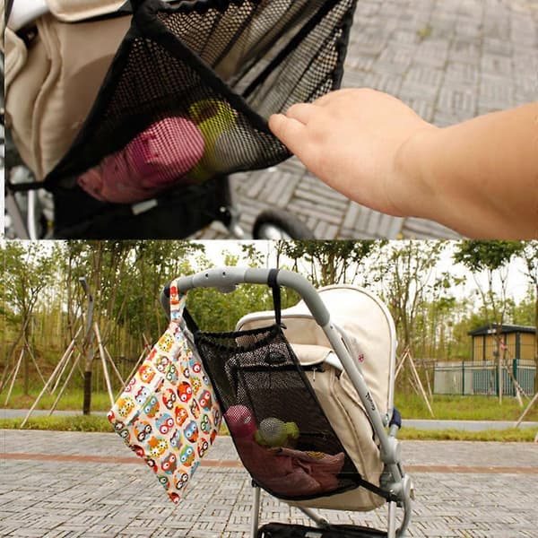 Baby Klapvogn Mesh Sædelomme Multifunktionel Baby Klapvogn Netpose