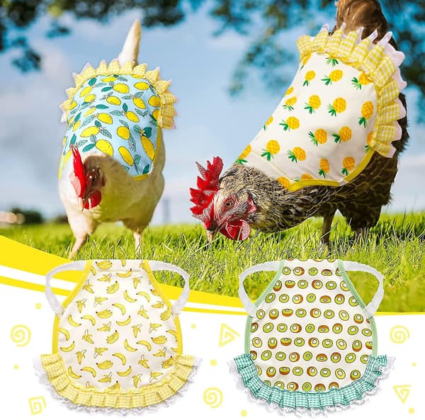 4-pack Kycklingsadlar Hönor Förkläde Fruktmönster Wi-FA5-