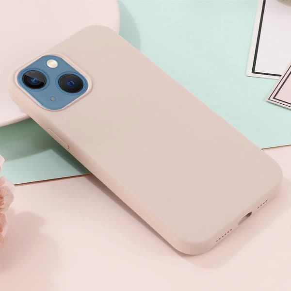 Stødsikkert Silikone Magsafe Cover til iPhone 14 Sand Pink