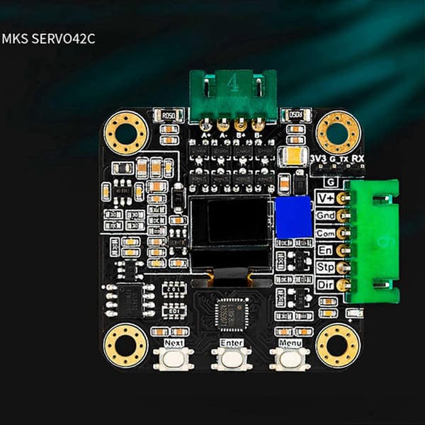 2X NEMA 17 Stepper Motor Driver, MKS SERVO42C PCBA Motor Driver Kit Ultra Quiet Board