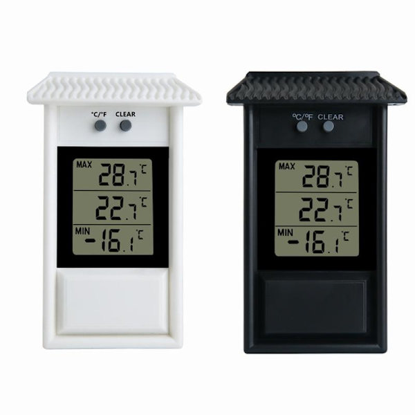 Växthusplanteringstermometer, svart