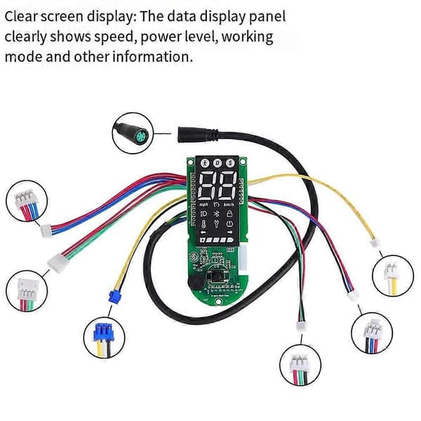 Elektrisk løbehjul Dashboard til Xiaomi 4 Pro 2. generation kontrolhovedkortpanel LED digitalt displaymåler