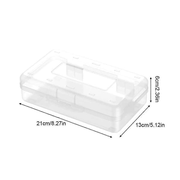Transparent pennfodral stor kapacitet plastförvaringslåda för skolmaterial E One size