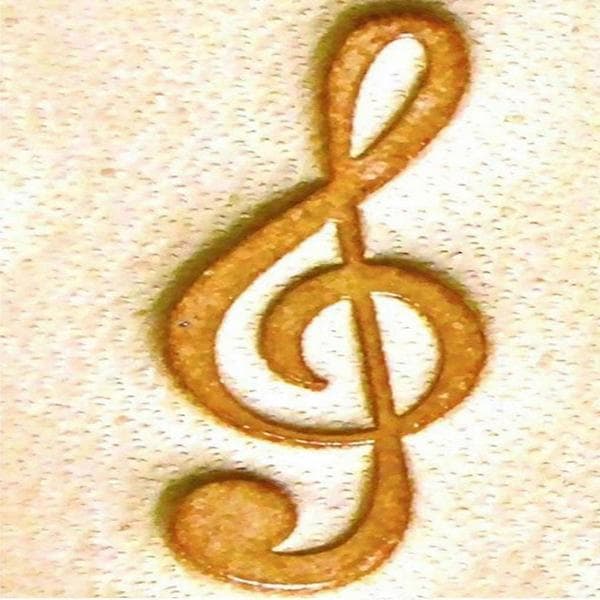 Craft Sha Læderhåndværk Læderstempel G Diskantnøgle Node 18mmx6mm E568 26-27s