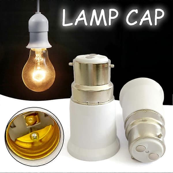 B22 til E27 Pæresokkel Høykvalitets Lampebaseomformeradapter PC Brannsikker Lampeholder for LED Maispære Spotlight 220V