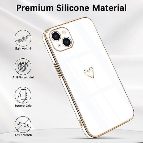 iPhone 13 Cover med sødt design, hvid