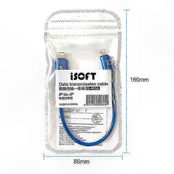 ISOFT IS-003A Dataoverføringskabel Lightning til Lightning Enkel kopiering av datakabel for