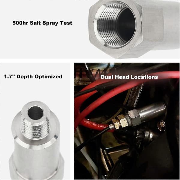 Kølevandstemperatursensoradapter i rustfrit stål M12 1.5 til 3/8” NPT LS