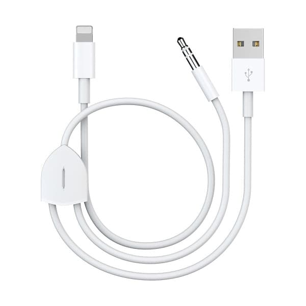 Høretelefonadapter Kompatibel med iPhone, 2-i-1 Lightning til 3,5 mm AUX