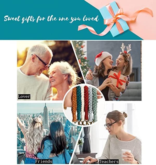 Nøglering håndledsrem Nøglering Boho håndledsrem til kvinder Nøglerem Nøglering Armbånd Nøglering Kvinders gaver
