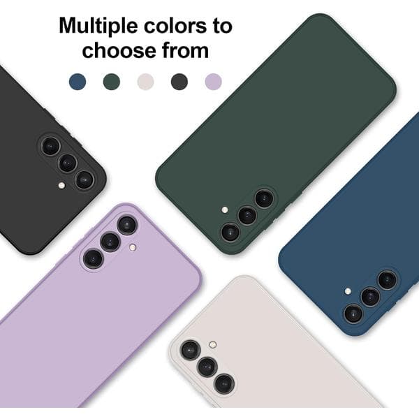 Silicone Case Compatible with Samsung Galaxy S23 FE, Full Body Silky Soft Phone Case with Camera Protection, Shockproof Shell with Microfiber