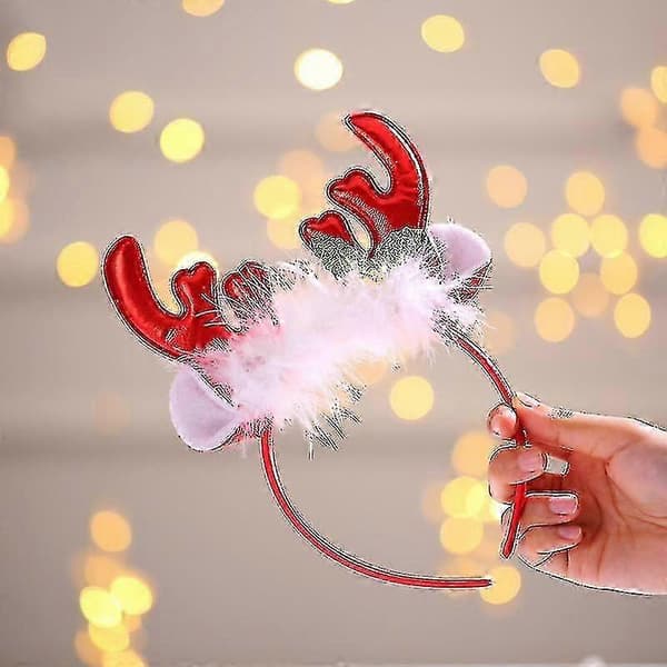 2 stk julepannebånd reinsdyrgevir hårbøyle hodeplagg til julefest