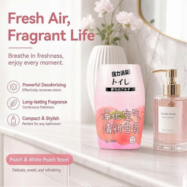 Toalettluktfjernende luftfriskergel - 260 ml langvarig baderomsduft bule 260ml