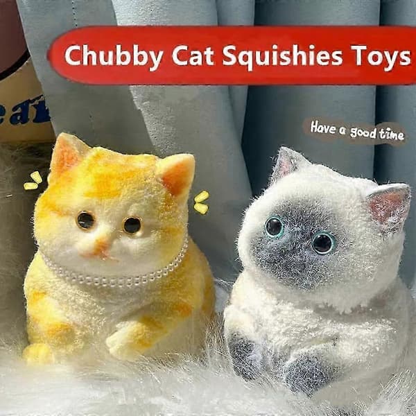 Chubby Cat Squishies Leker, Store Katte Squishies Squishy Leker A