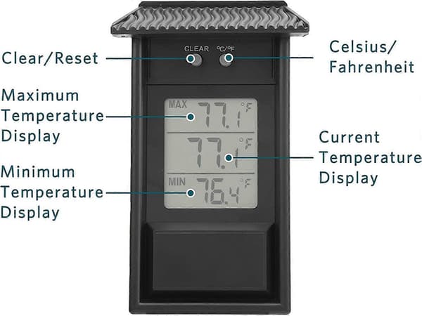 Vægmonteret termometer Have Drivhus Drivhustermometer (Hvid)