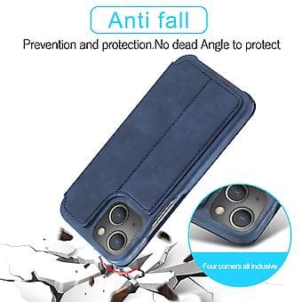 LC Ancient Series Lædercover til iPhone 15 Plus (Blå)
