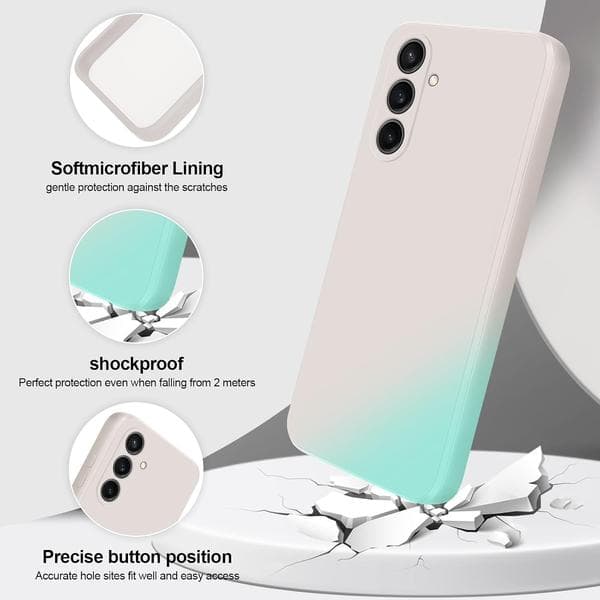 Silicone Case Compatible with Samsung Galaxy S23 FE, Full Body Silky Soft Phone Case with Camera Protection, Shockproof Shell with Microfiber