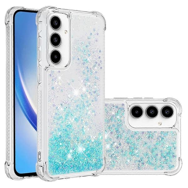 TPU Glitter Sandblåst Støtsikkert Mobilskall til Samsung Galaxy A56 5G Blue/Pentagram