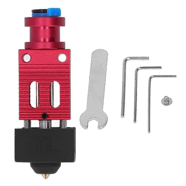 Ekstruder Hotend Kit Aluminiumlegering Messing Ekstruder Hotend til Ender 3 S PRO 3D Printer Rød Udgave 1110 0.5 5