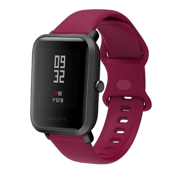 Til Amazfit GTS 2e silikone urrem Wine Red