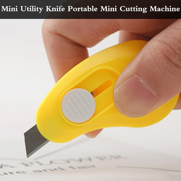 Sett med 6 små kuttere, minikutter, minikutter, minikutter, bærbar, liten, universell, brevåpner for konvolutter, pakker, papirkutting, bil-FY-
