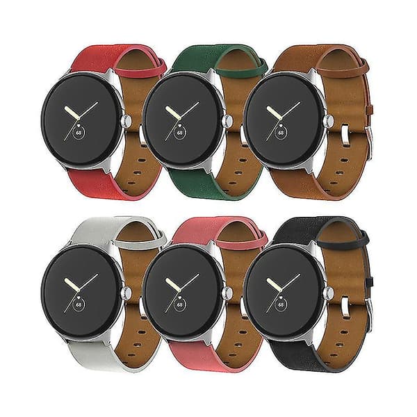 Erstatningslæderrem kompatibel med Google Pixel Watch Grön