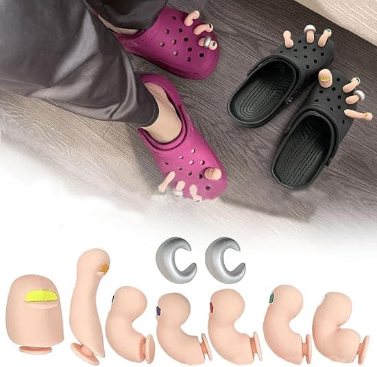 7 Funny Toe Charms, Cute Clog Decorative Charms That Can E