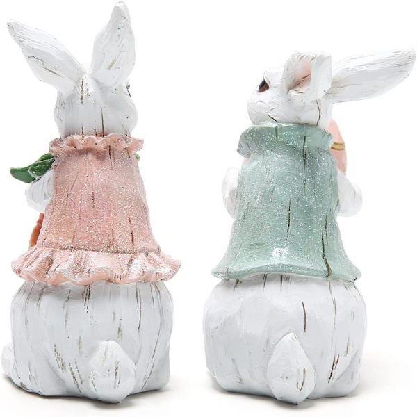 Easter Bunny Ornament Spring Window Decoration Rabbit Figurines