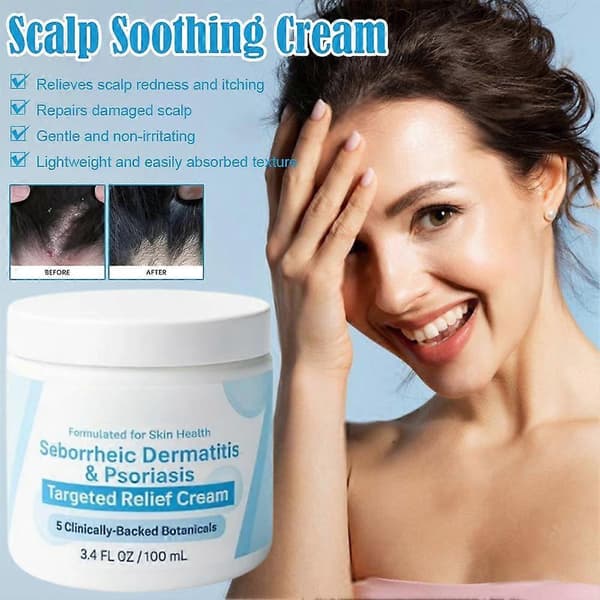 100 ml beroligende hodebunnskrem - for seboreisk dermatitt, psoriasis og kløe