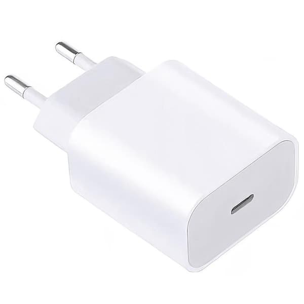 Lader for iPhone - Strømadapter - 20W USB-C - Hurtiglader Vit white