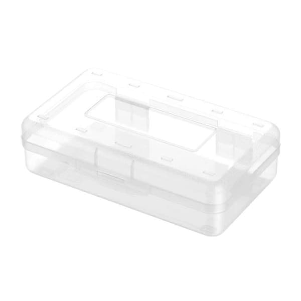 Transparent pennfodral stor kapacitet plastförvaringslåda för skolmaterial A One size