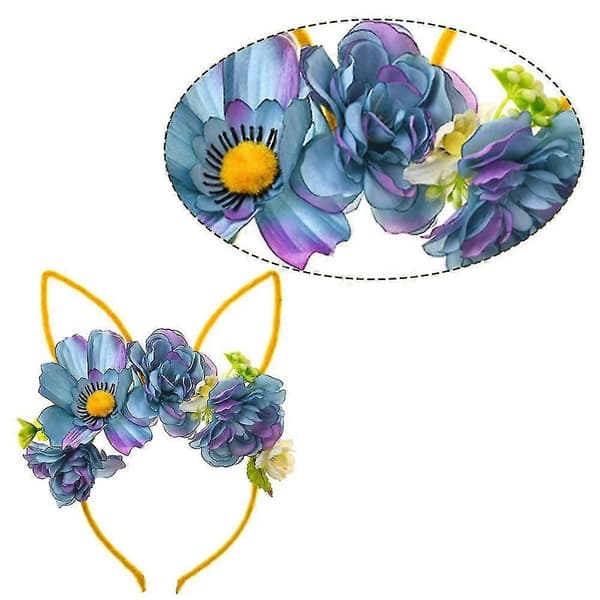 Påskehareørehodebånd med blomsterhodeplagg for kvinner og jenter, 2269 shape4