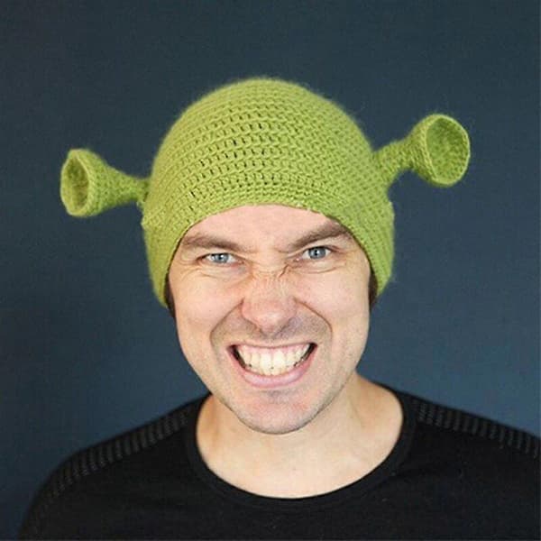 Monster Shrek Talvine Kootud Müts Uudsus Mütsid