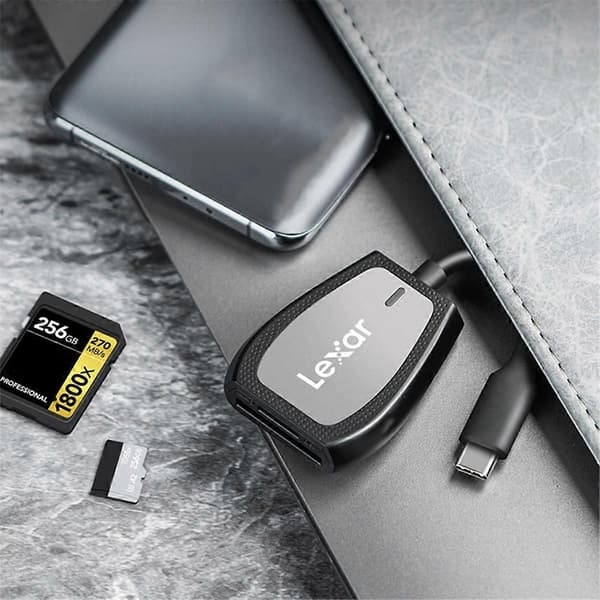 Lexar 470U USB 3.2 Kortläsare Typ C till SD/Micro-SD/TF-adapter