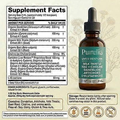 Levergendannelse med Marietidsel + Flydende Dråber 60ml