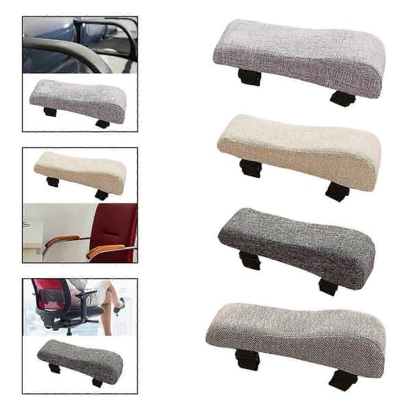 Kontorstol Armlænspude Ergonomisk Design Højdensitetssvamp Universal Vaskbar Light Gray