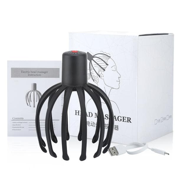 Elektrisk blæksprutte klo hovedbundsmassager 1pc