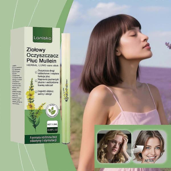 5-delt urtebasert lunge-rense diffuserpennsett, hver 1,5 ml volum