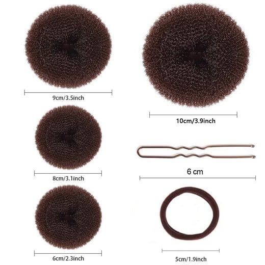 4-delars munkfrisyr-set för barn, flickor och kvinnor (Beige 2)