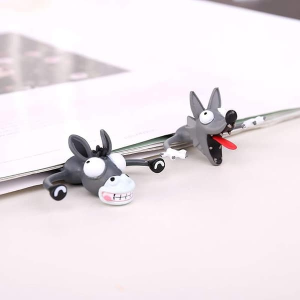 Exquisite Bookmark - Funny 3D Cartoon Animal Bookmark | Reading Accessories | Creative Gift for Students and Office Workers | Unisex (Wolf)