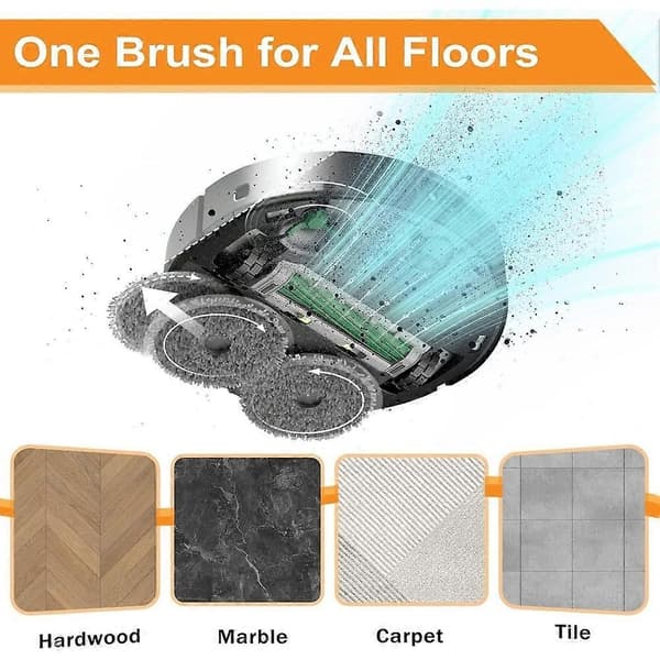 4-pak multi-overflade gummibørster til IRobot Roomba Plus 405/505/507 Combo & 205 DustCompactor Vac
