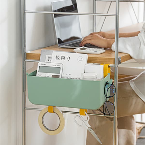 Adjustable Bedside Caddy with Design, Multifunctional Organizer with Space-Saving Design for Office, Dorm Room, RV (Pink)