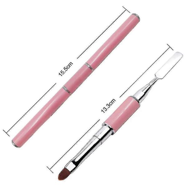 Dubbelsidig Polygelborste & Plockare, 2-i-1 Design Polygelborste PINK