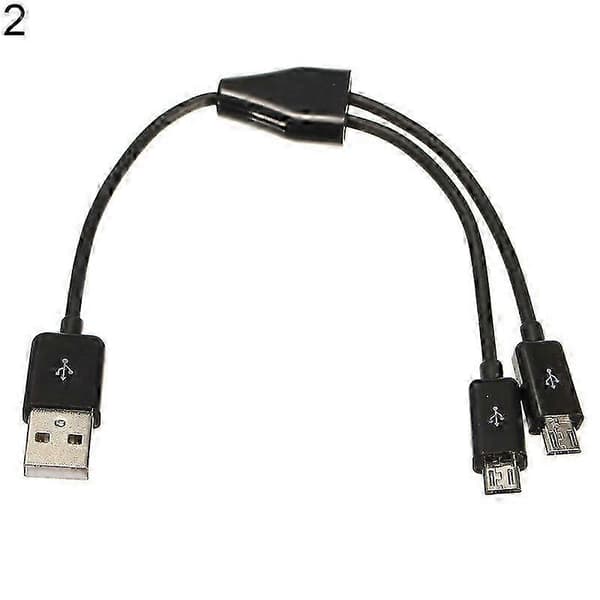 USB 2.0 A-uros - Micro USB 2.0 A-uros 1-2 Y-jakaja lataus- ja datakaapeli 0,5 5
