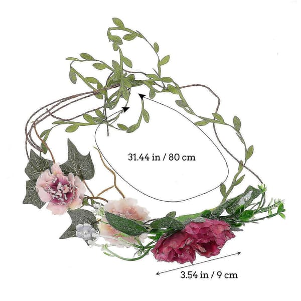 Brudeperleblomsthodeplaggkrans for dekorasjon 2 stk fiolett sett