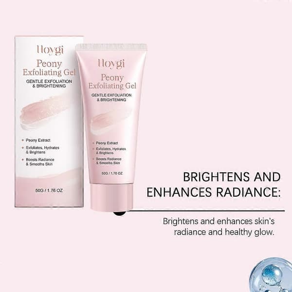 1-3X Peony Exfoliating Gel SKÅNSOM EKSFOLIERING & LYSENDE 2pcs