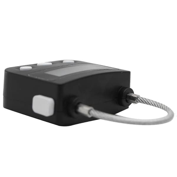 Metal Timer Lock USB LCD Display Metal Electronic Rechargeable Timer Multifunction Padlock (FMY) Black
