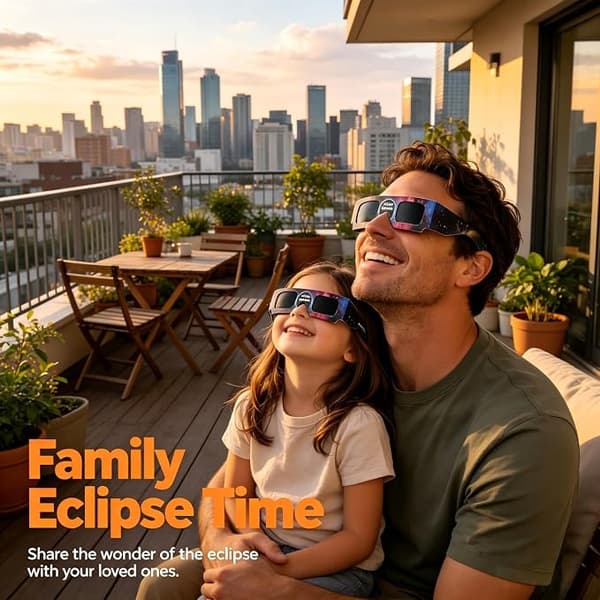 6-pack Solar Eclipse Glasses 2026, ISO 12312-2 and CE Certified Solar Eclipse Glasses Specifically for Eye Protection
